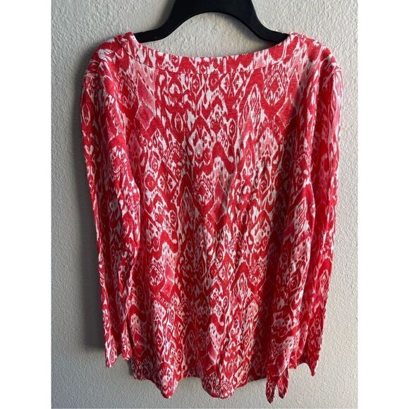 ❤️Chico’s Ikat Print Linen Tunic Top - Picture 3 of 4